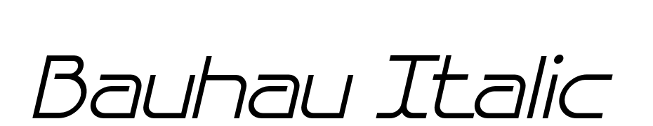 Bauhau Italic Yazı tipi ücretsiz indir